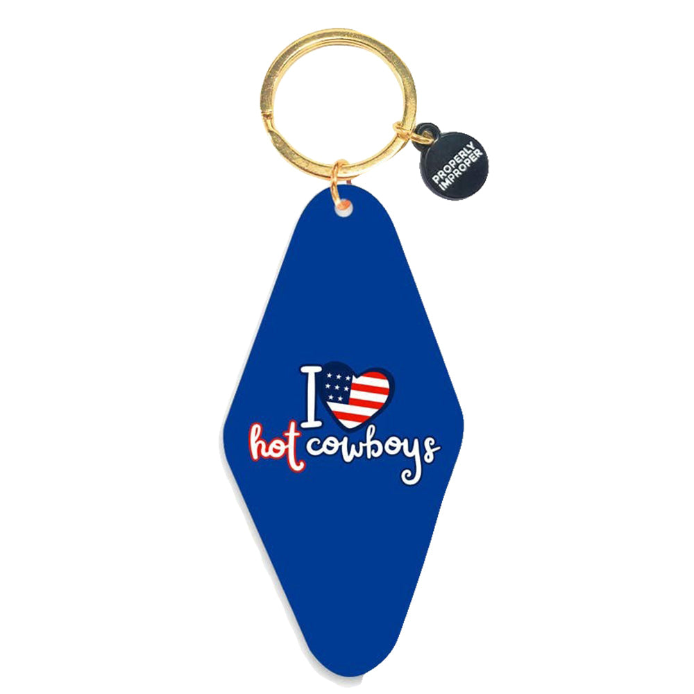 Properly Improper Other Properly Improper I Heart Hot Cowboys Motel Keychain