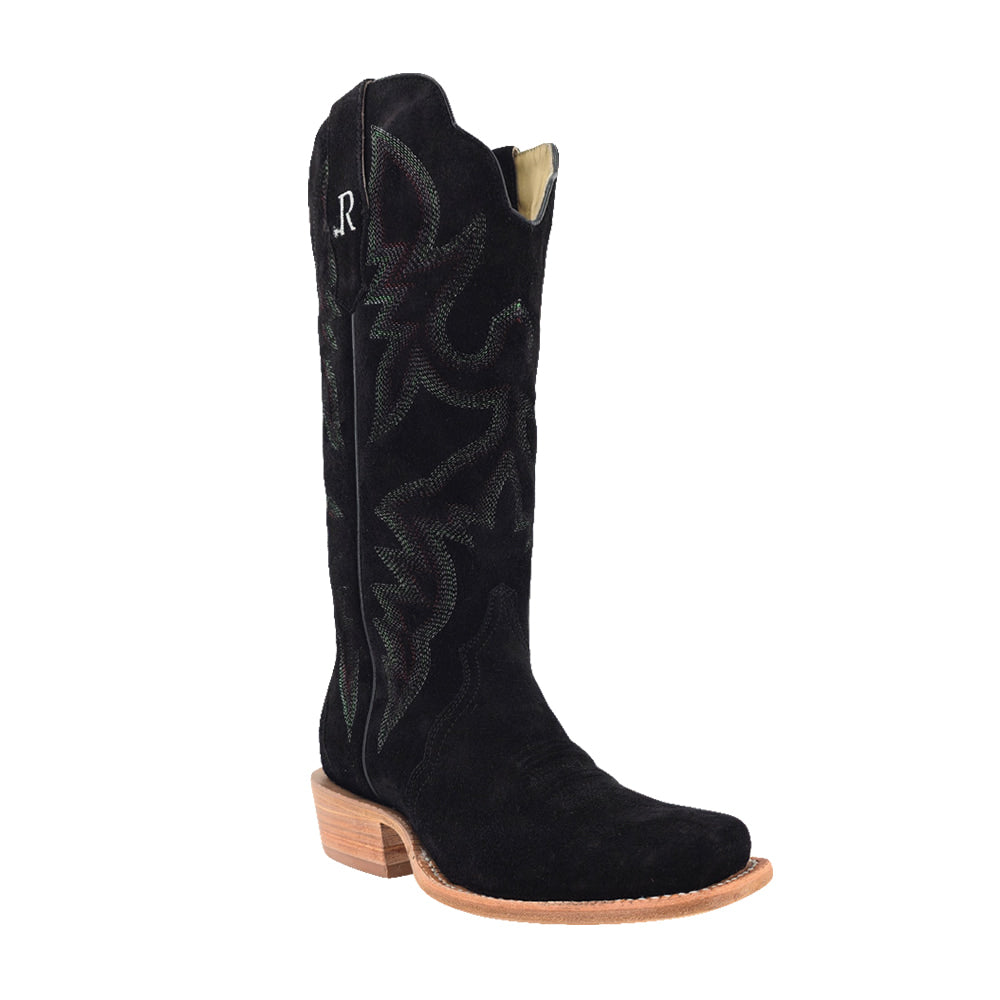 R Watson Footwear R. Watson Black Rough Out Triad Cutter Boot
