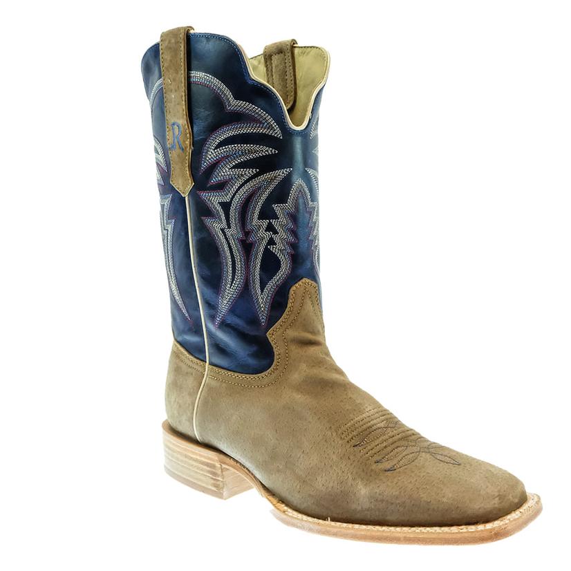 R Watson Footwear R. Watson Cafe Boar Azul 11" Men's Boots