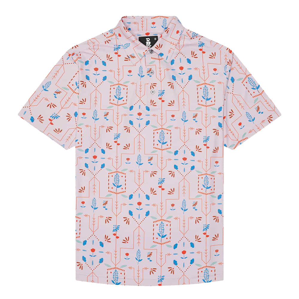 Raised By Coyotes Apparel Raised By Coyotes Men's Texas Wildflower Polo