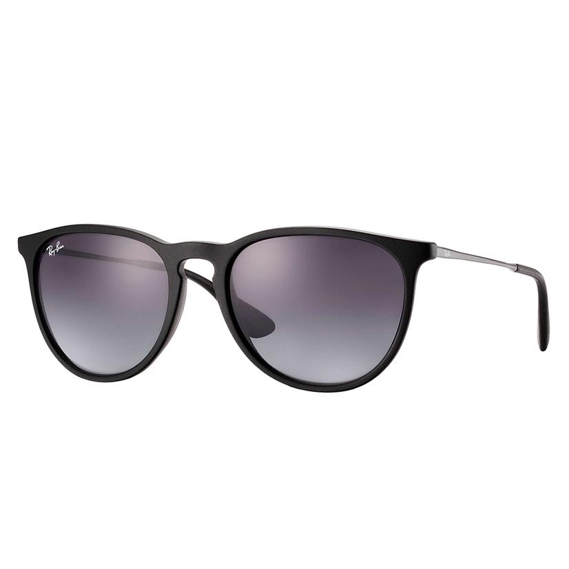 Ray Ban Apparel Black / 54 Ray-Ban Erika Rubber Black Sunglasses