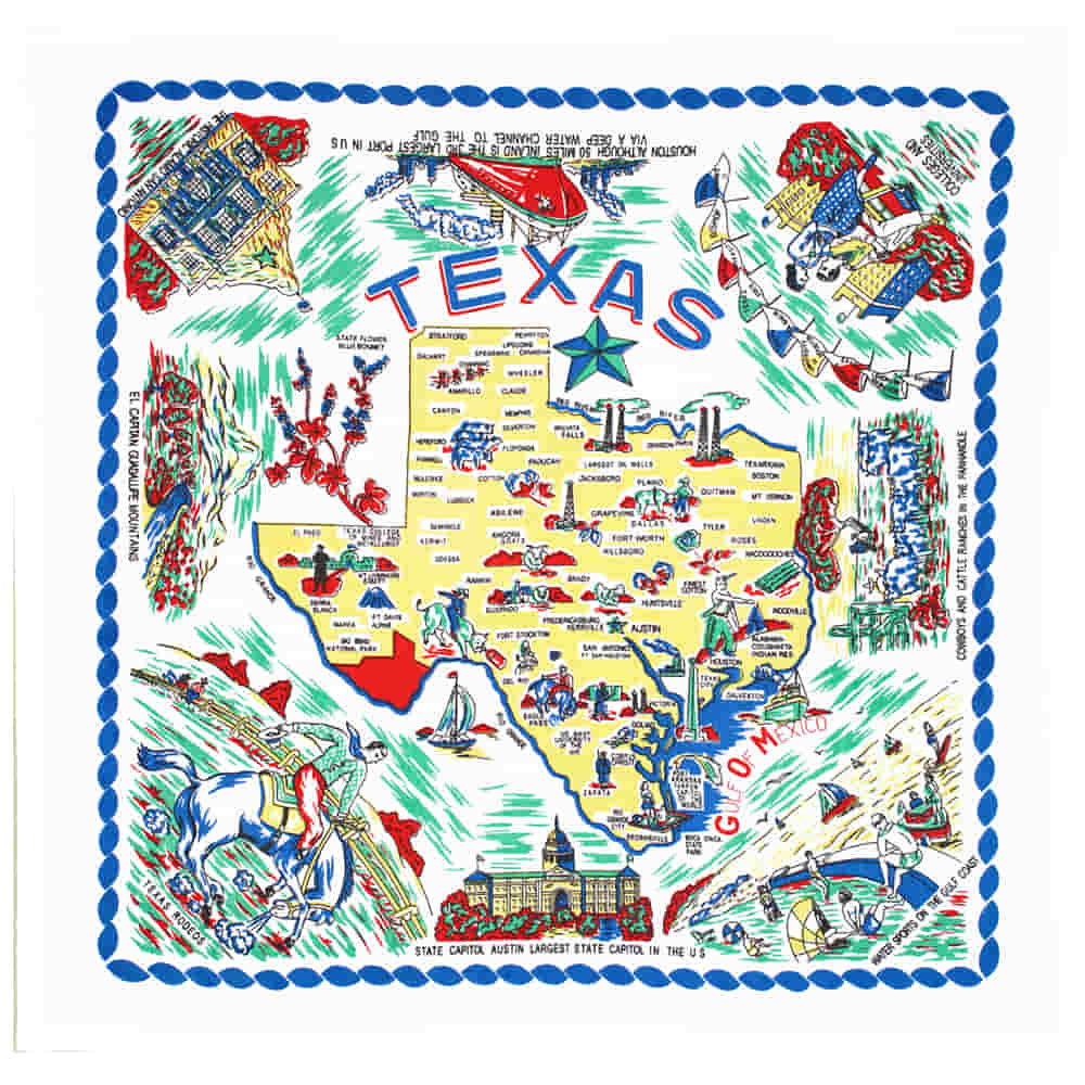 Red and White Kitchen Company Home Decor Red and White Kitchen Company Texas Retro Map Kitchen Towel