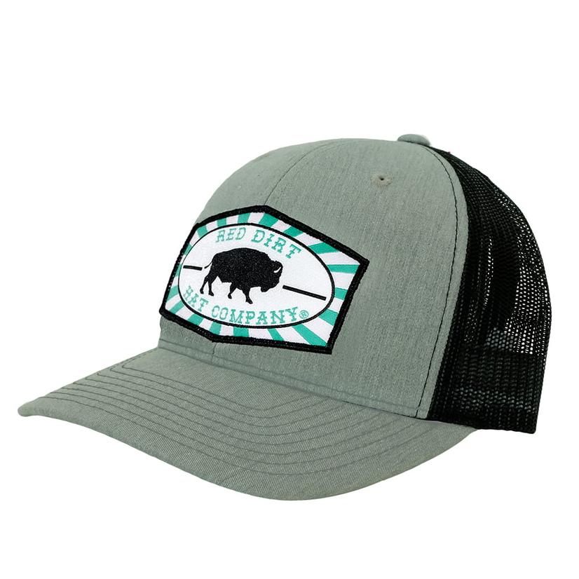 Red Dirt Hat Company Hats OSFA / Black White Red Dirt Hat Company Heather Grey Black Turquoise Buffalo Mesh Back Cap