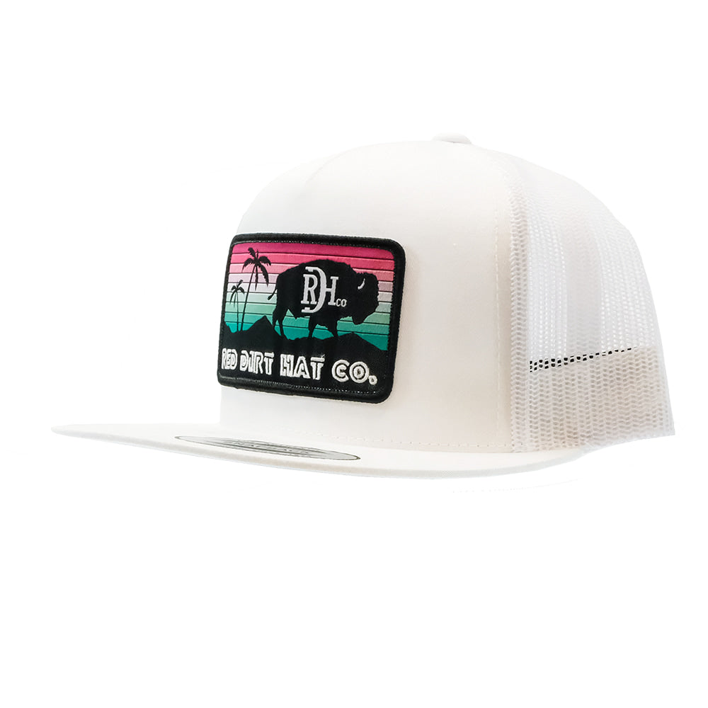 Red Dirt Hat Company Hats OSFA / WHITE/BLACK Red Dirt Hat Company Miami Vice White Cap