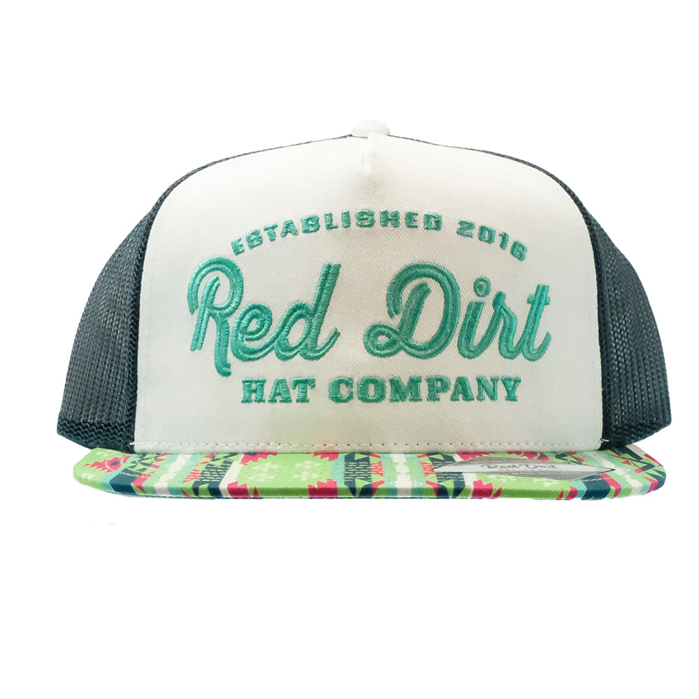 Red Dirt Hat Company Hats Red Dirt Hat Company Buckaroo Aztec With White And Navy Flat Bill Cap