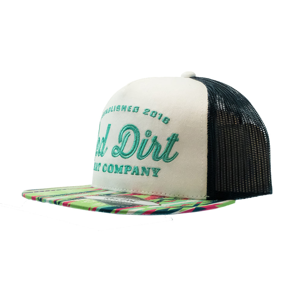 Red Dirt Hat Company Hats Red Dirt Hat Company Buckaroo Aztec With White And Navy Flat Bill Cap