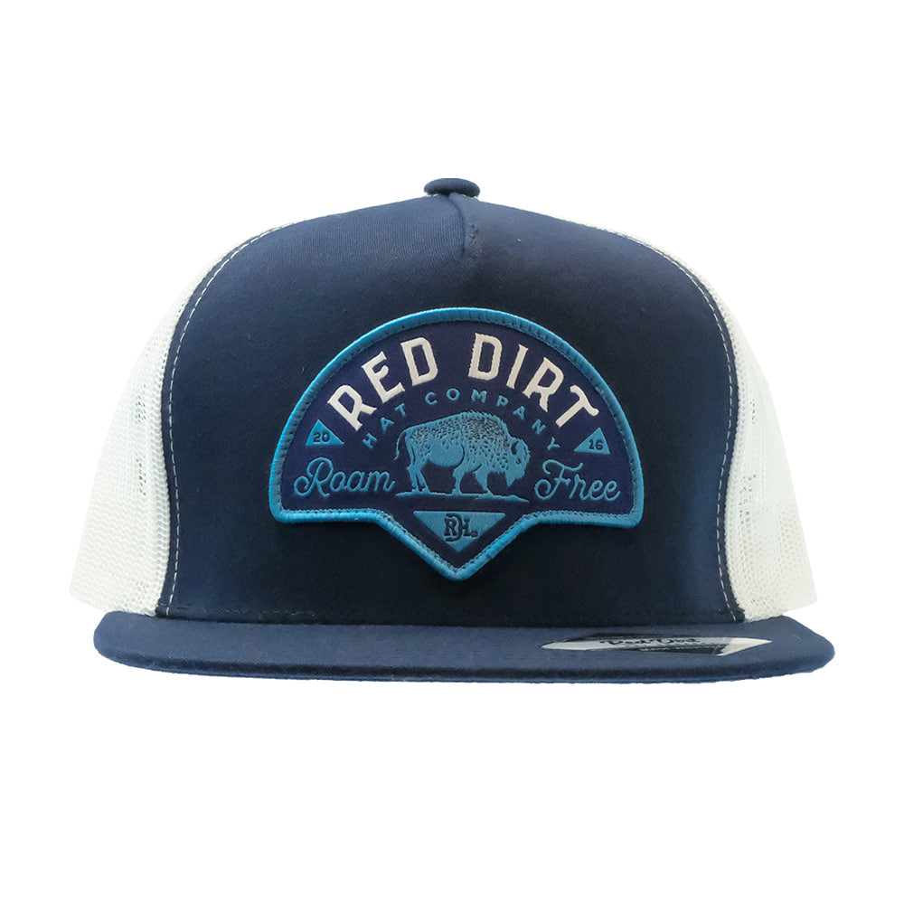 Red Dirt Hat Company Hats Red Dirt Hat Company Classic Navy And White Flat Bill Cap