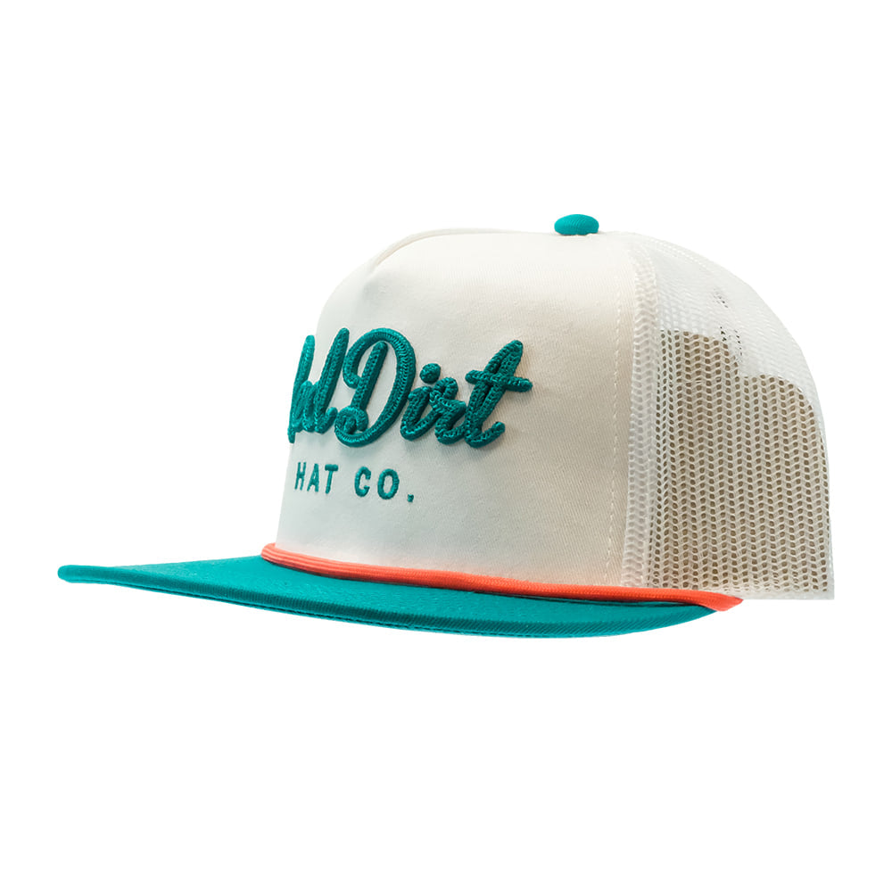 Red Dirt Hat Company Hats Red Dirt Hat Company Cowboy Dan Turquoise And White Orange Rope Cap