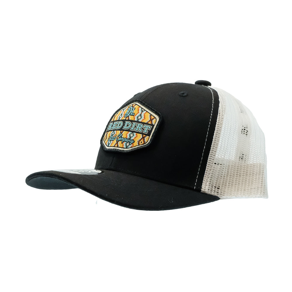 Red Dirt Hat Company Hats Red Dirt Hat Company Free Rein Black And White Curved Bill Youth Cap