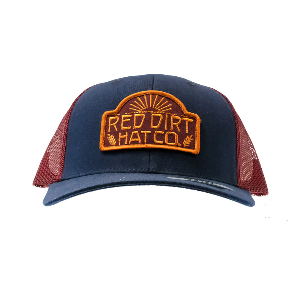 Red Dirt Hat Company Hats Red Dirt Hat Company Navy and Burgundy Hotel Lights Cap