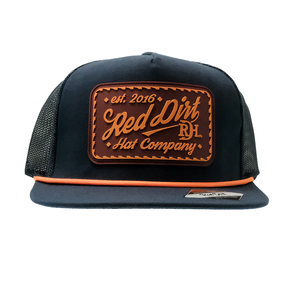 Red Dirt Hat Company Hats Red Dirt Hat Company Navy Cowboy Up with Orange Rope Cap