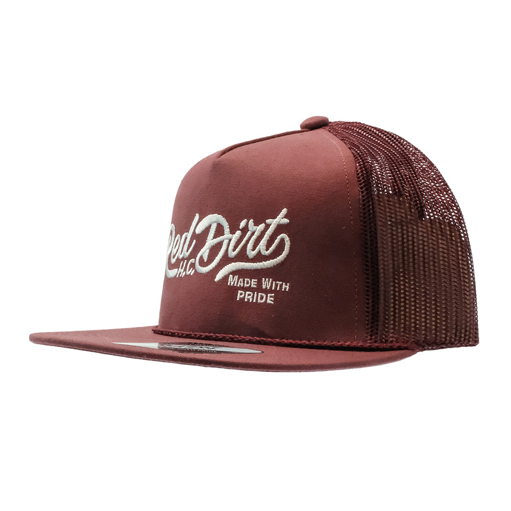 Red Dirt Hat Company Hats Red Dirt Hat Company Over the Top Maroon With Maroon Rope Cap