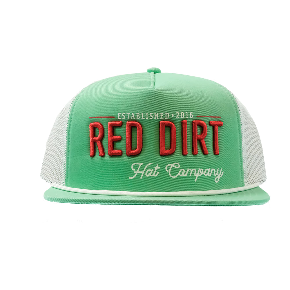 Red Dirt Hat Company Hats Red Dirt Hat Company Teal And White Flat bill Cap