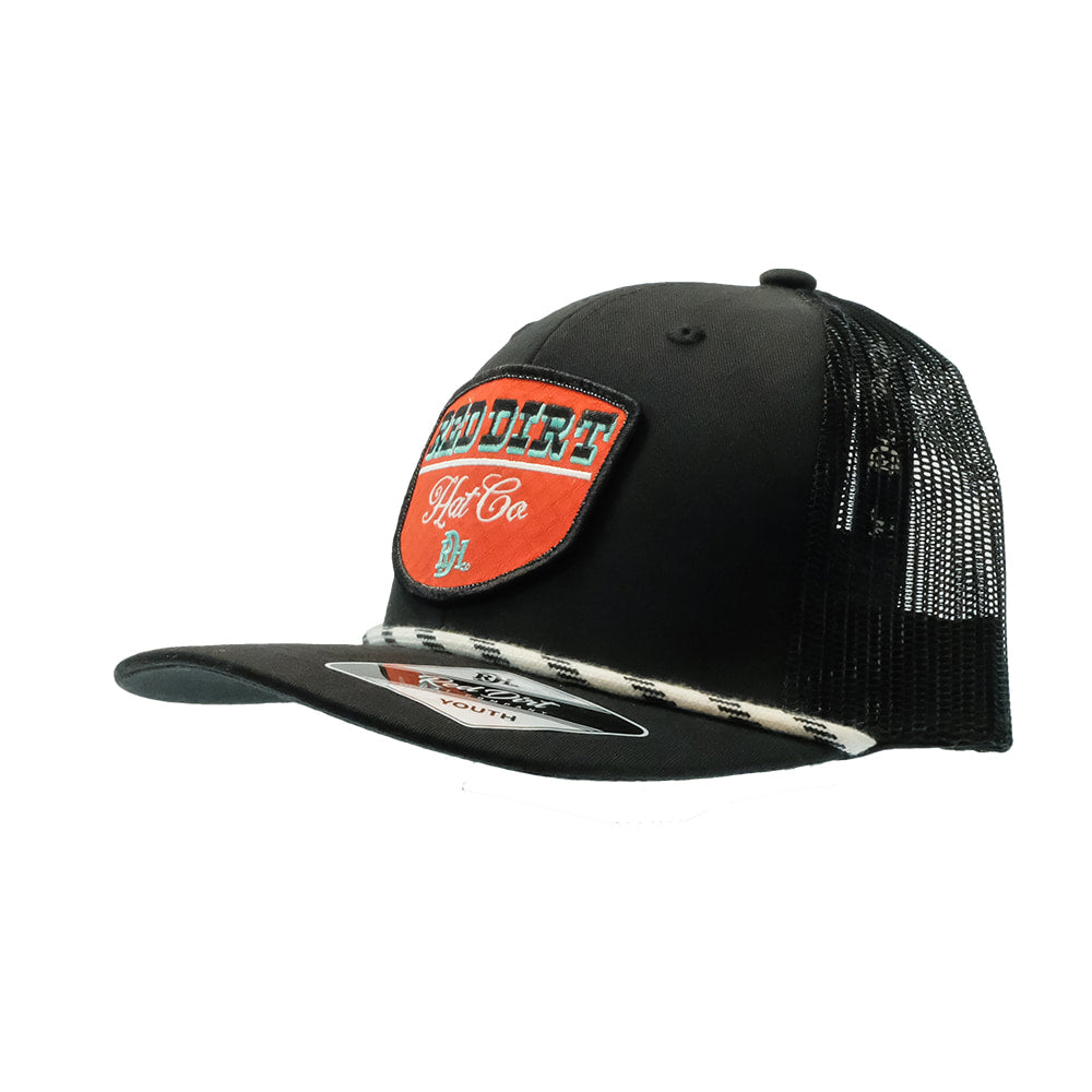 Red Dirt Hat Company Hats Red Dirt Hat Company Youth Black Turquoise Diamond Cap