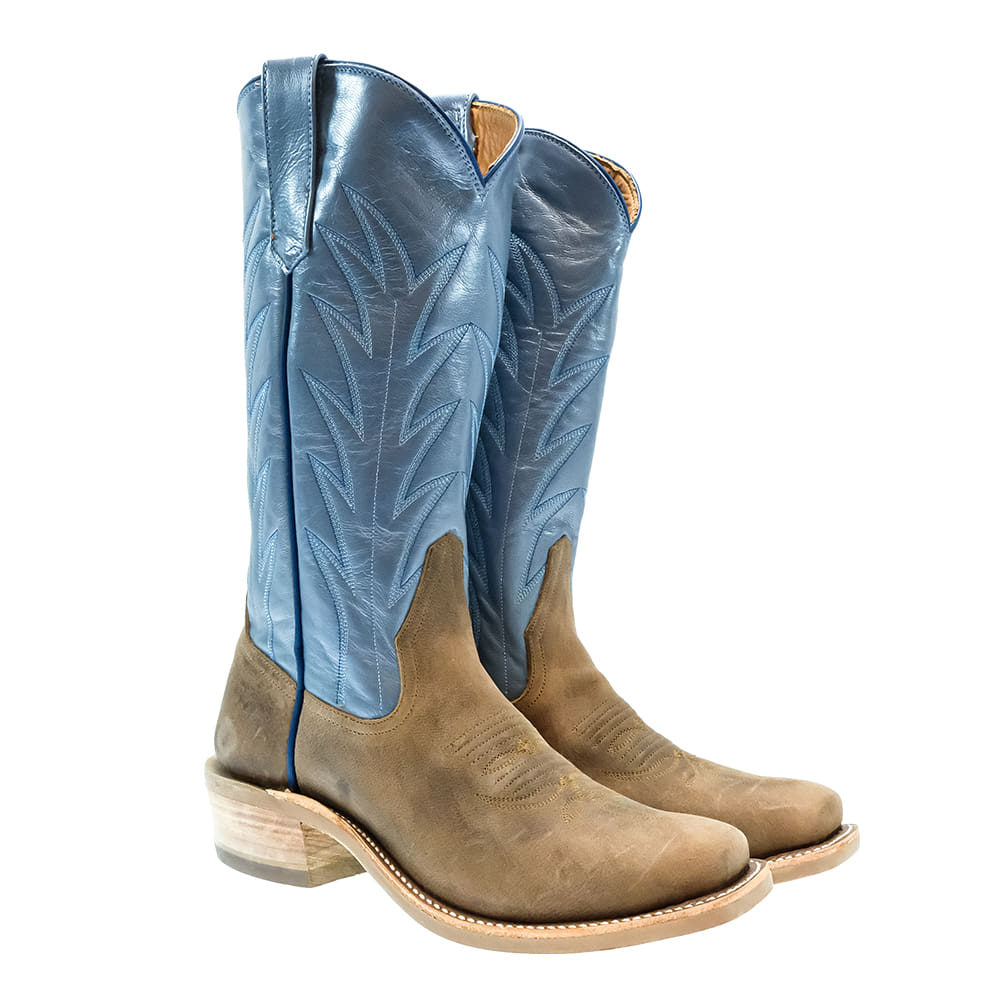 Rios Of Mercedes Footwear Rios Of Mercedes Custom 13" Bellflower Lustre Kidskin Sand Angry Elk Women's Boots