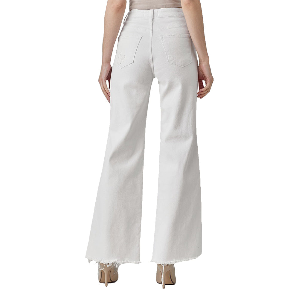 Risen Apparel Risen Women's White Destroyed Plus Size Jeans