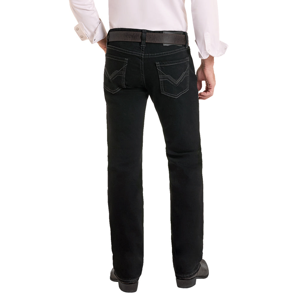 ROCK AND ROLL COWBOY 200 MENS PANTS AND JEANS BLACK REVOLVER SLIM STRAIGHT RELFEX DENIM