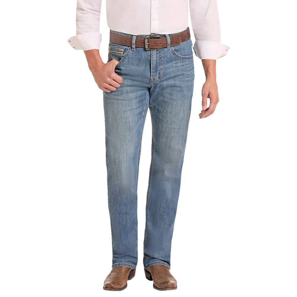 ROCK AND ROLL COWBOY 200 MENS PANTS AND JEANS Straight Embroidery Bravo Tapered Boot