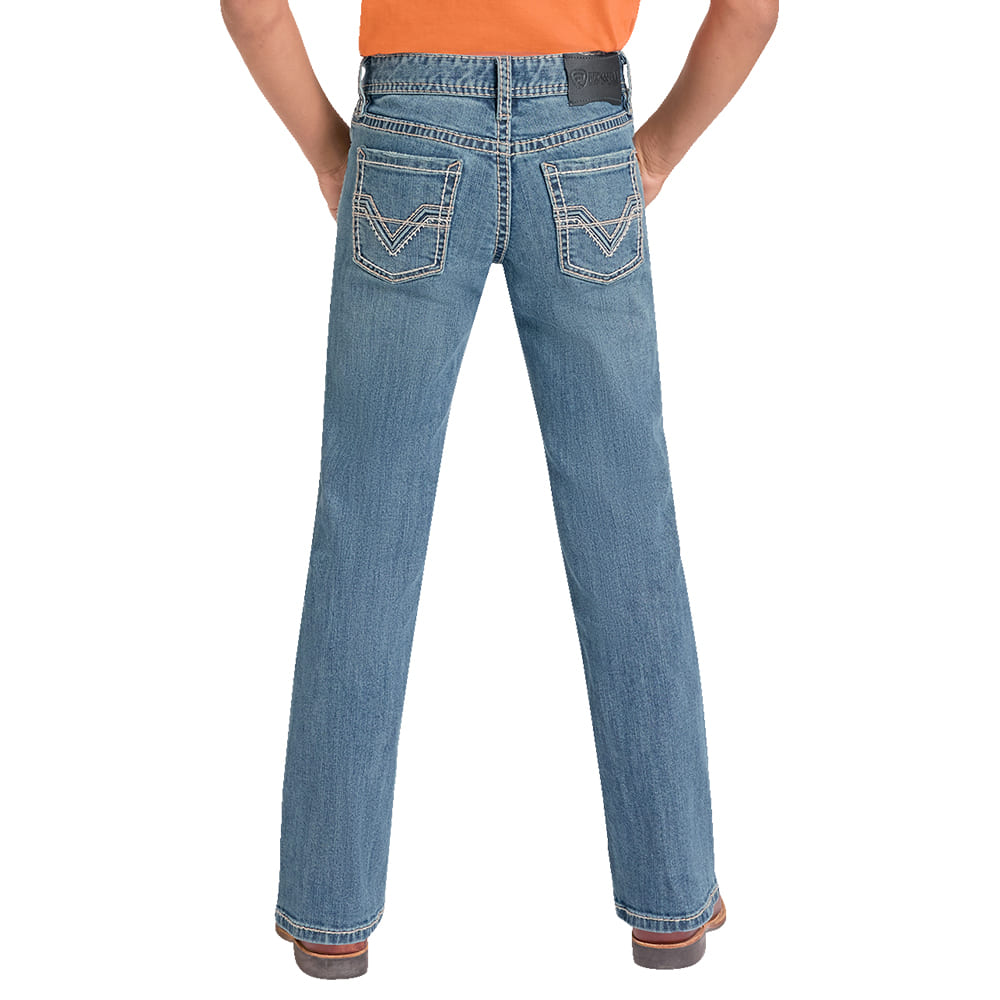 ROCK AND ROLL COWBOY 2000 BOYS PANTS AND JEANS Two Tone Embroidery Bootcut