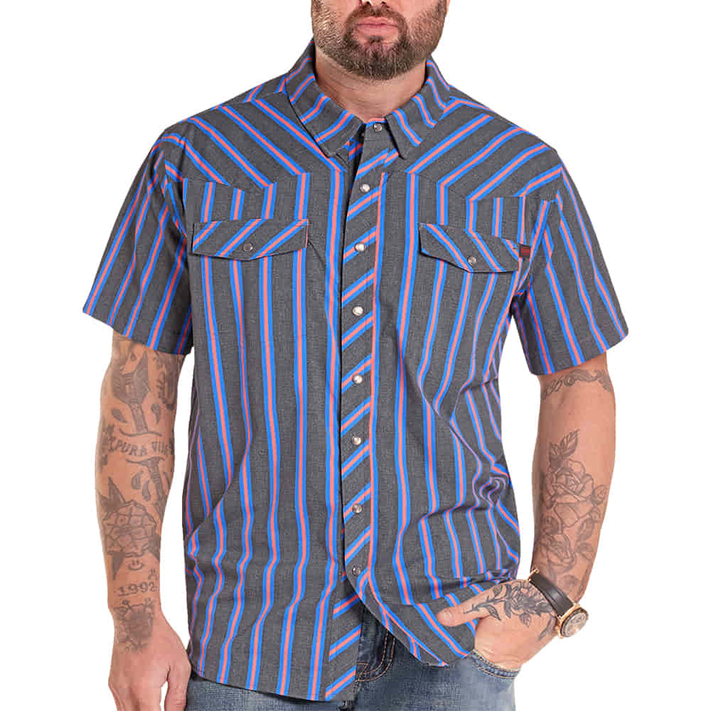 ROCK AND ROLL COWBOY 2000 SHORT SLEEVE Koe X RRD Tek Stripe Print