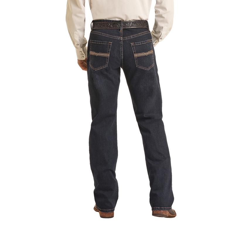 Rock and Roll Cowboy Apparel Rock & Roll Cowboy Vintage 46 Embroidered Stackable Men's Jean