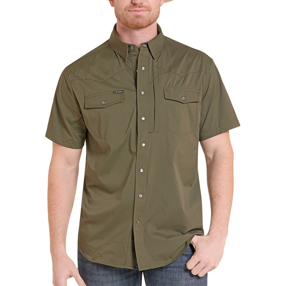 Rock and Roll Cowboy Apparel Tek Western Short Sleeve Shirt