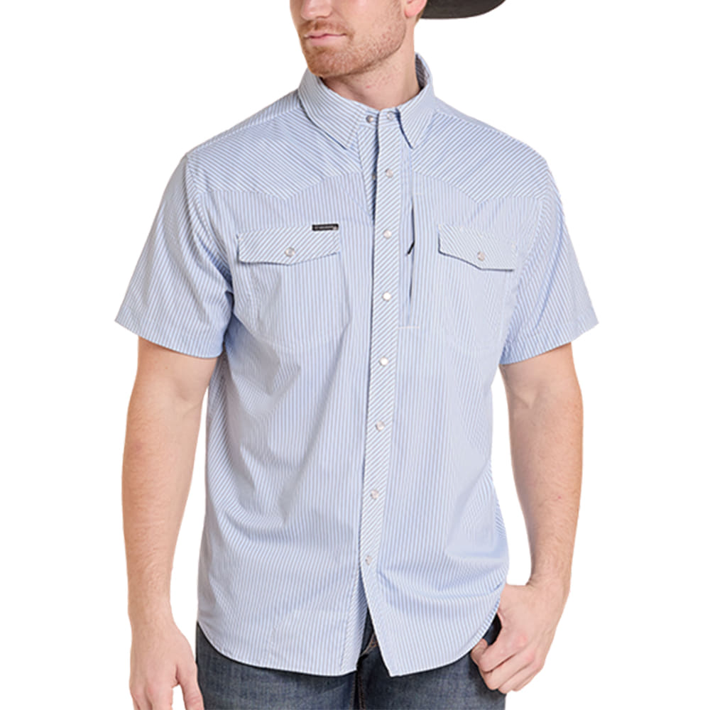 Rock and Roll Cowboy Apparel Tek Western Stripe Short Sleeve Short