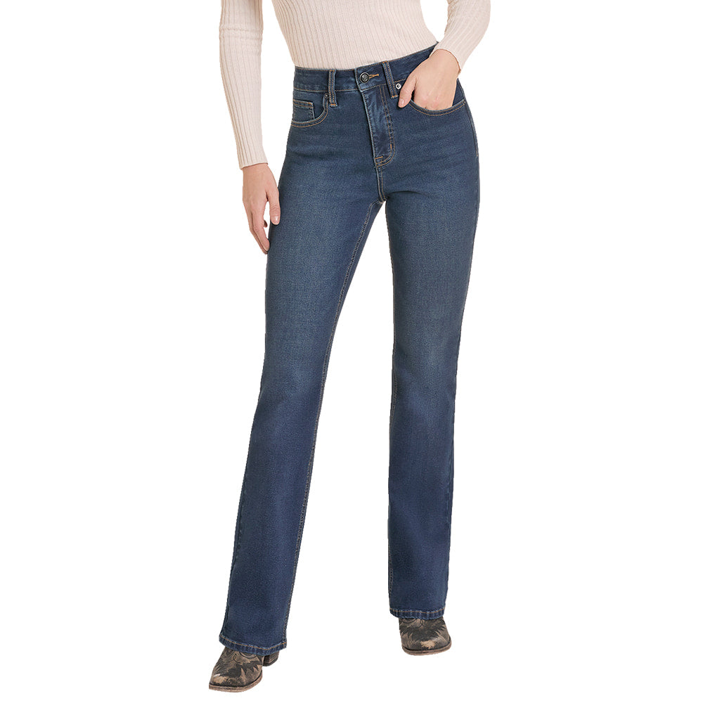 ROCK AND ROLL COWGIRL 200 WOMENS PANTS AND JEANS DARK VINTAGE HIGH RISE BOOTCUT