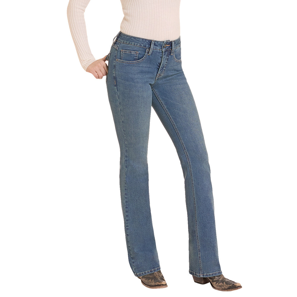 ROCK AND ROLL COWGIRL 200 WOMENS PANTS AND JEANS SCULPTED MEDIUM VINTAGE MID RISE BOOTCUT