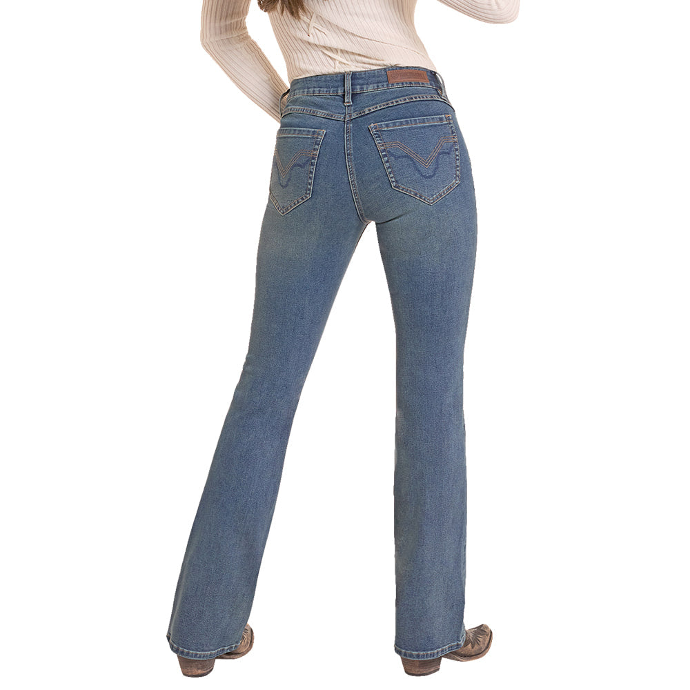 ROCK AND ROLL COWGIRL 200 WOMENS PANTS AND JEANS SCULPTED MEDIUM VINTAGE MID RISE BOOTCUT