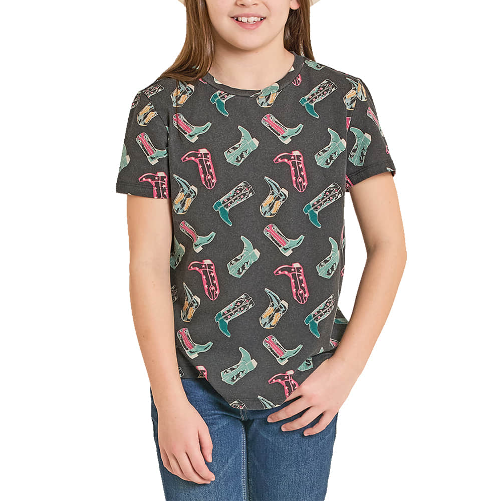 Rock and Roll Cowgirl Apparel Boot Print Tee