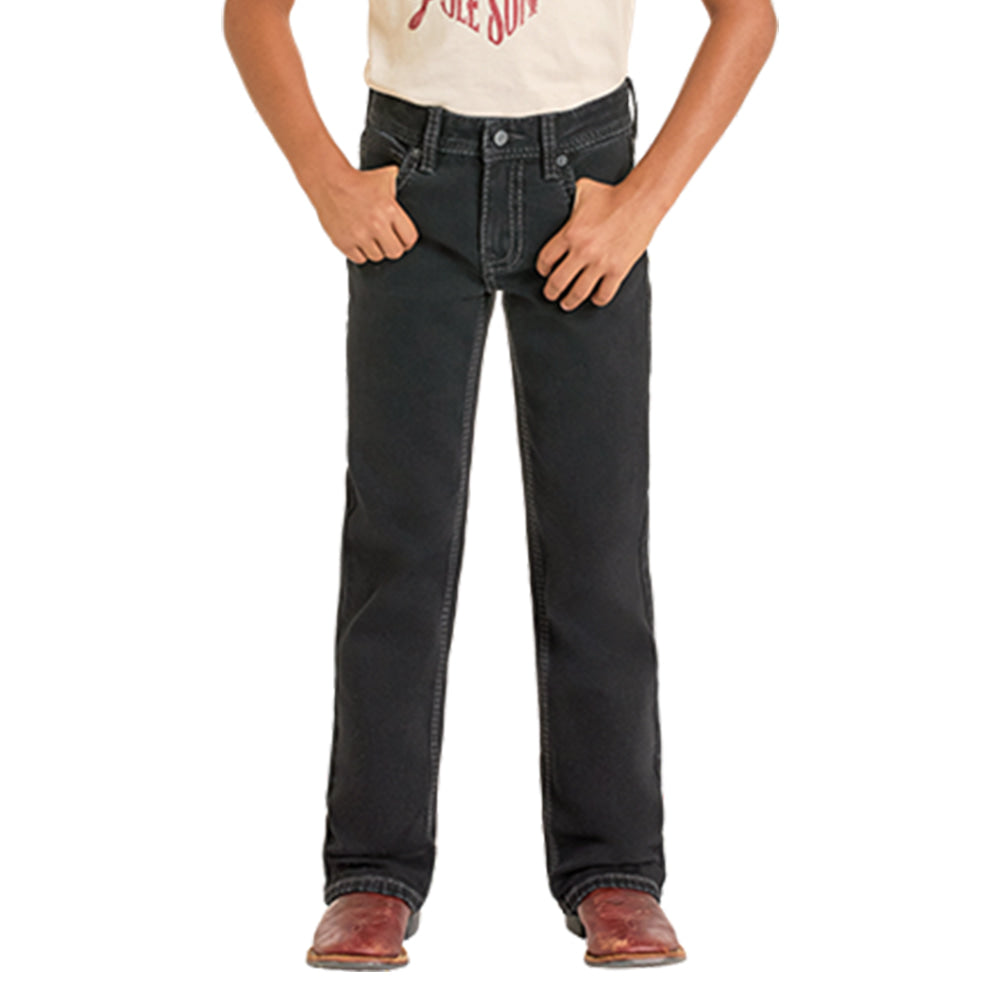 Rock & Roll Cowboy Apparel Rock & Roll Cowboy Boy's Black Boot Cut Jeans