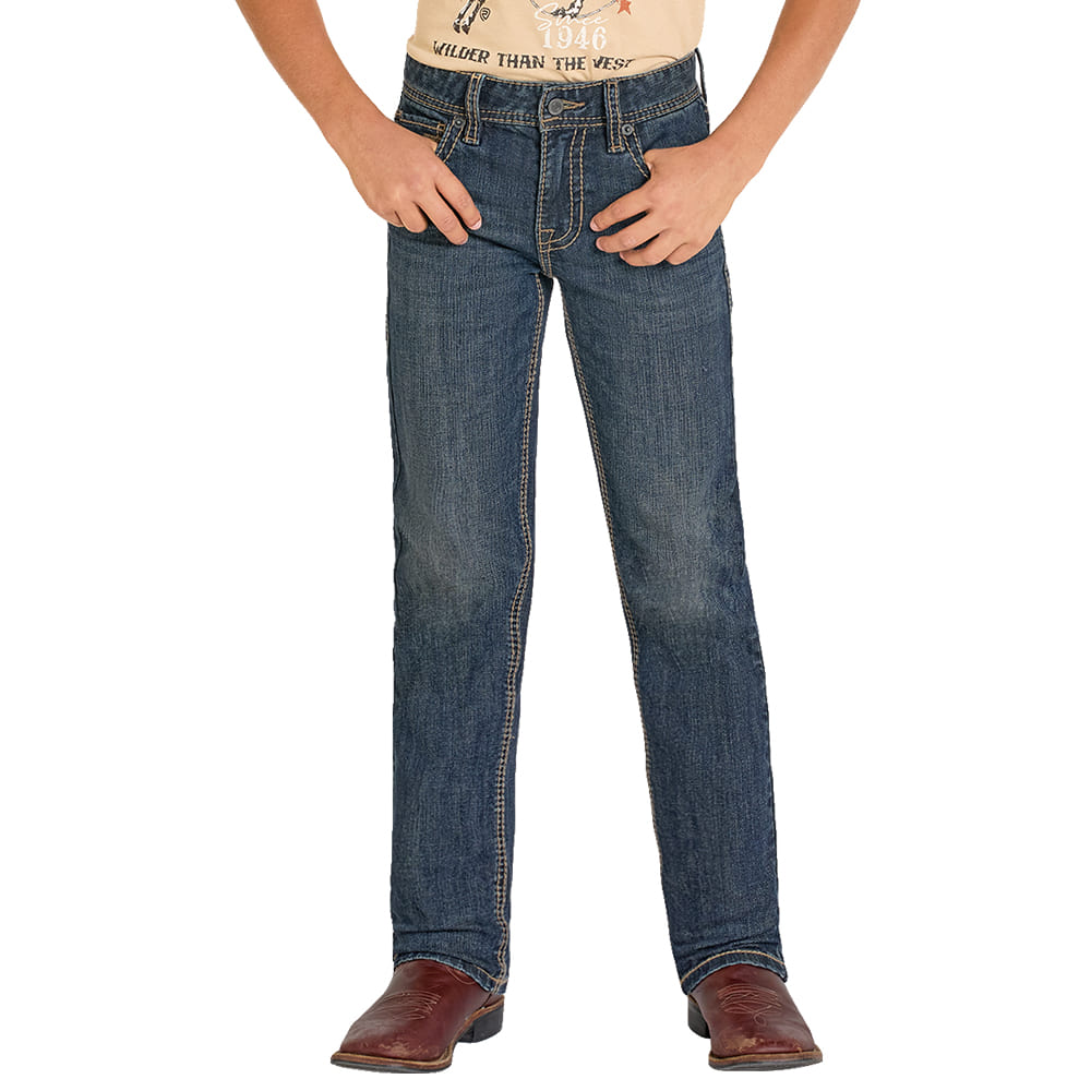 Rock & Roll Cowboy Apparel Rock & Roll Denim Revolver Dark Wash Boy's Jeans