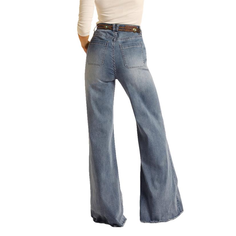 Rock & Roll Cowgirl Apparel Rock and Roll Cowgirl High Rise Palazzo Flare Ladies Jeans
