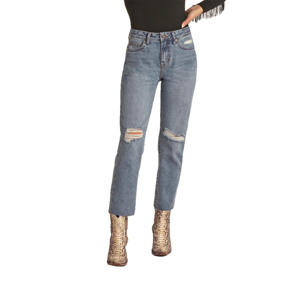 Rock & Roll Cowgirl Apparel Rock and Roll Straight Cropped Women's Jean