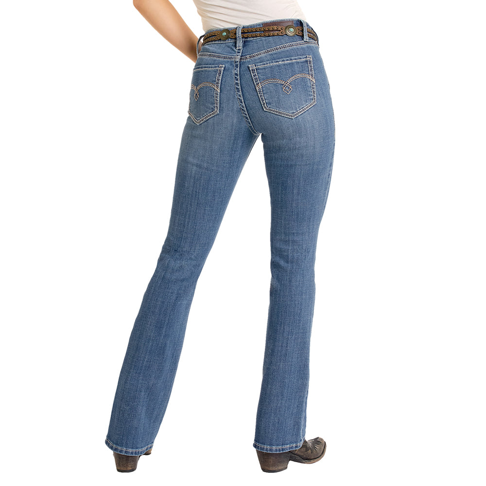 Rock & Roll Cowgirl Apparel Rock And Roll Women's Bootcut Mid Rise Jeans