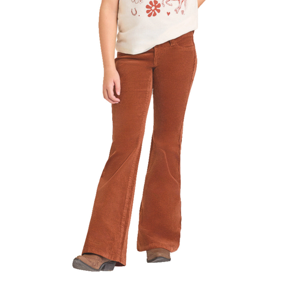 Rock & Roll Cowgirl Apparel Rock & Roll Cowgirl Girl's Rust Corduroy Flare Jeans