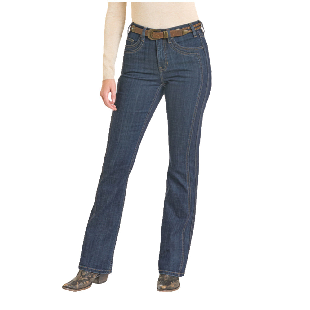 Rock & Roll Cowgirl Apparel Rock & Roll Denim High Rise Bootcut Dark Wash Women's Jeans