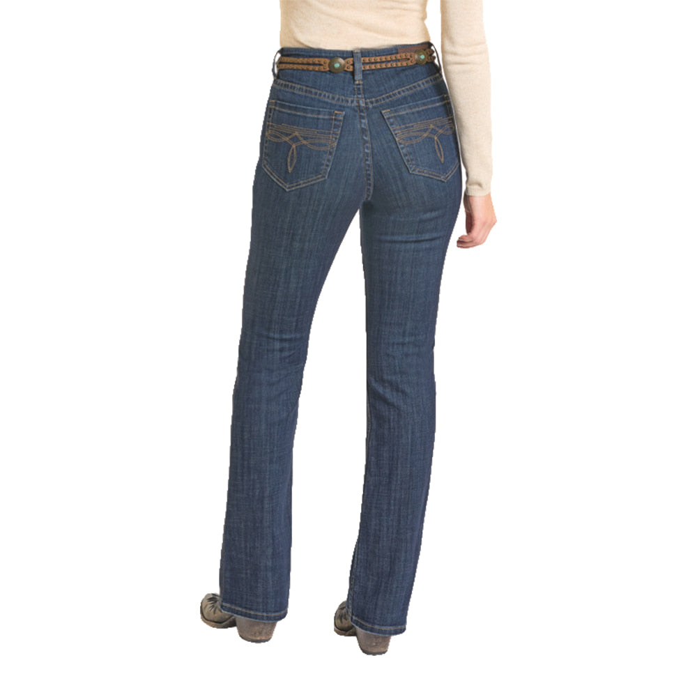 Rock & Roll Cowgirl Apparel Rock & Roll Denim High Rise Bootcut Dark Wash Women's Jeans