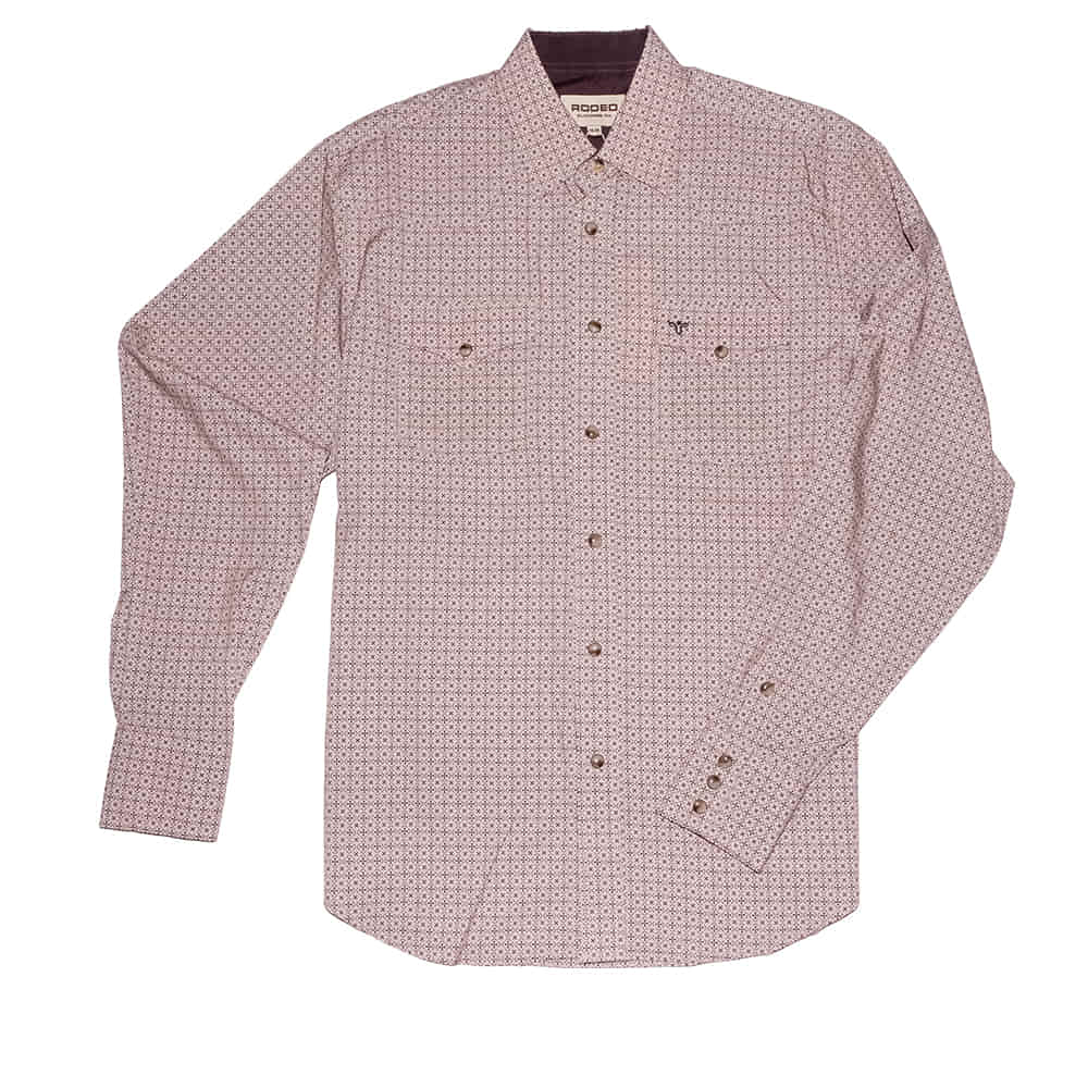 Rodeo Clothing Apparel Mens Short Sleeve Modal Print Shirt