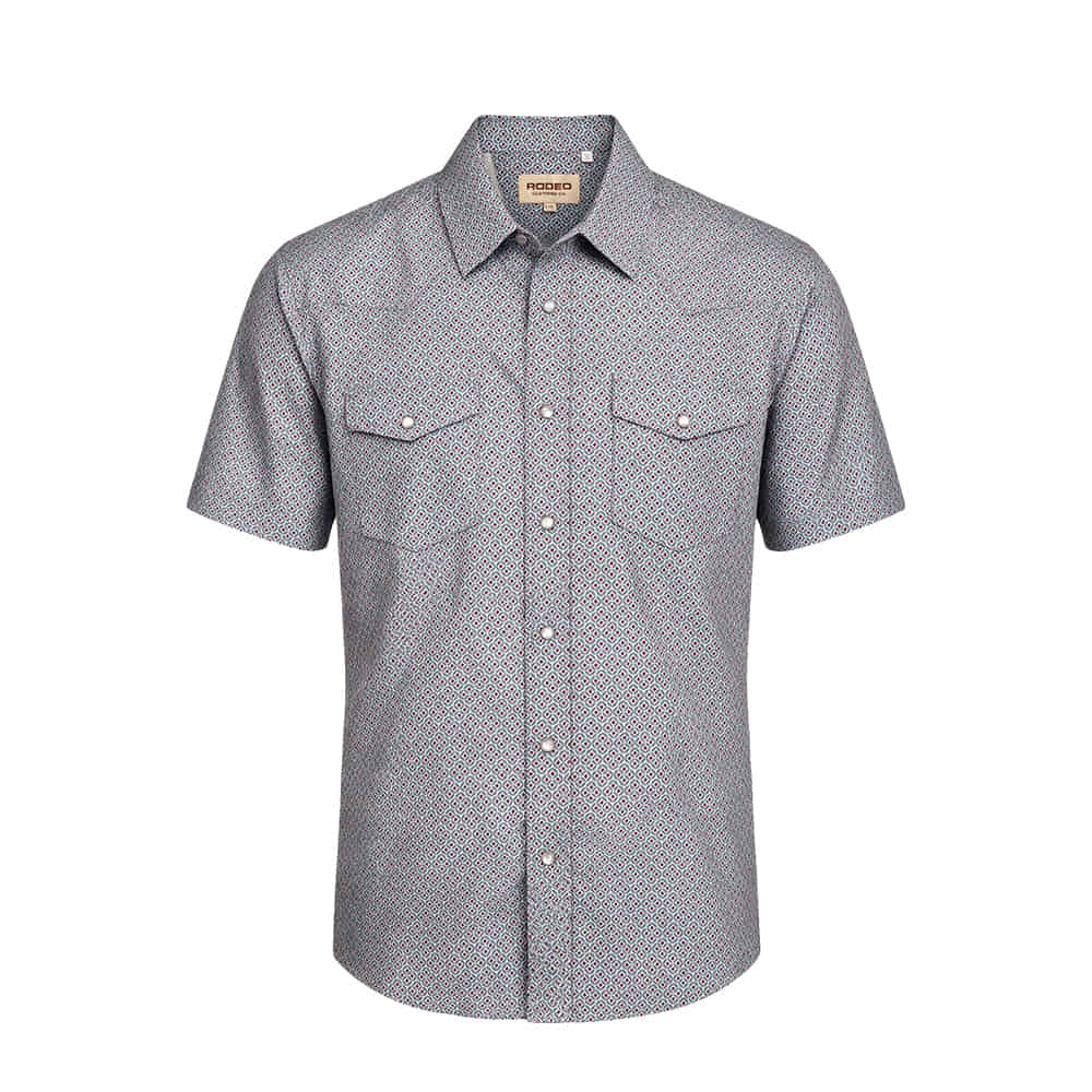 Rodeo Clothing Apparel Mens Sun Protection Short Sleeve Western Shirt