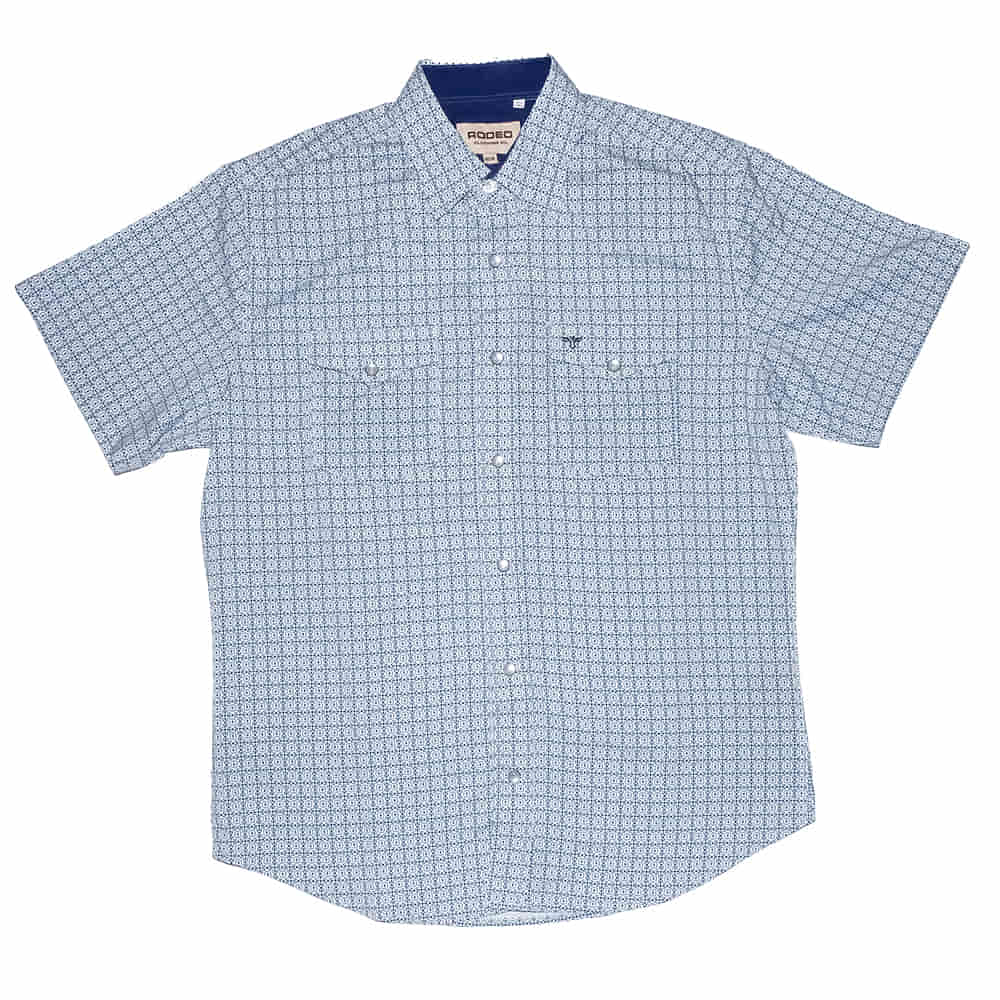 Rodeo Clothing Apparel Rodeo Clothing Men's Short Sleeve Modal Print Shirt