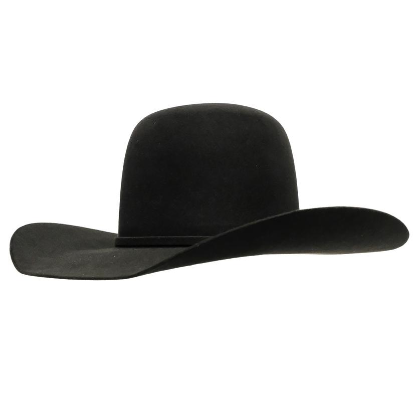 Rodeo King Hats 7 / Black / Long Oval Rodeo King 5X Bullrider 4.25 Brim Open Crown Felt Hat - Black Charcoal Pecan