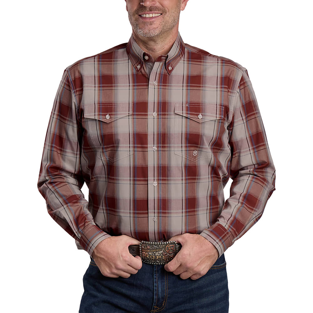 Roper Apparel Long Sleeve Plaid Button Down Shirt