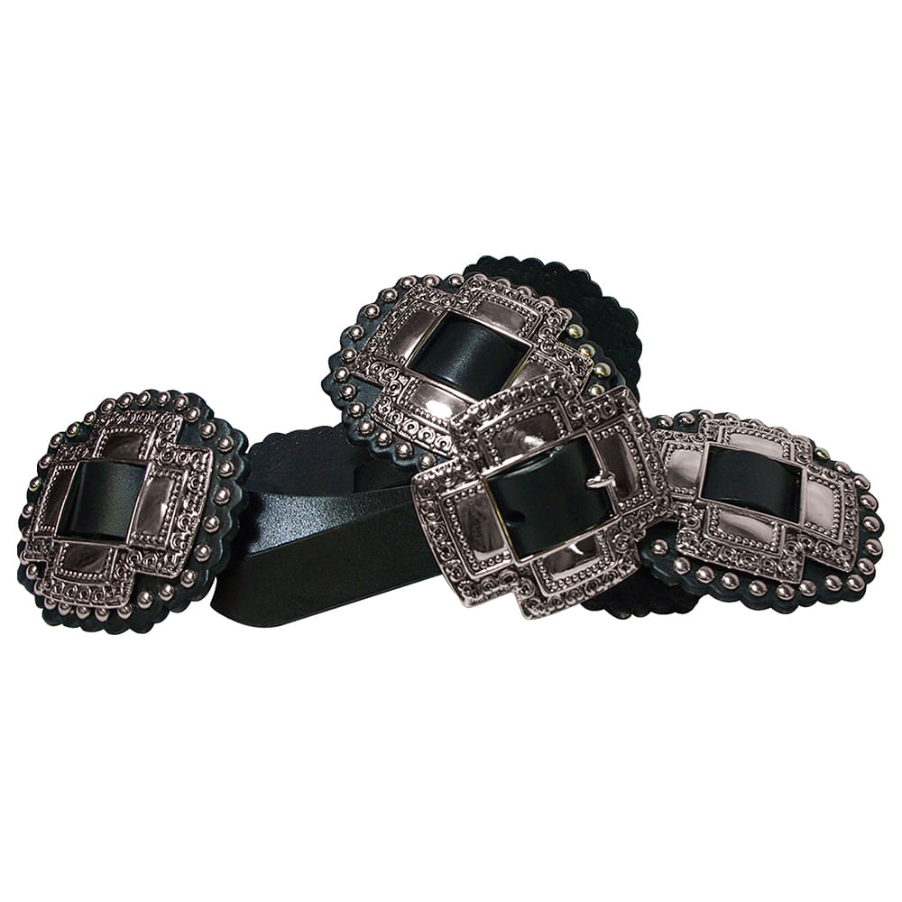 Roper Apparel Roper Black Leather Women's Concho Belt