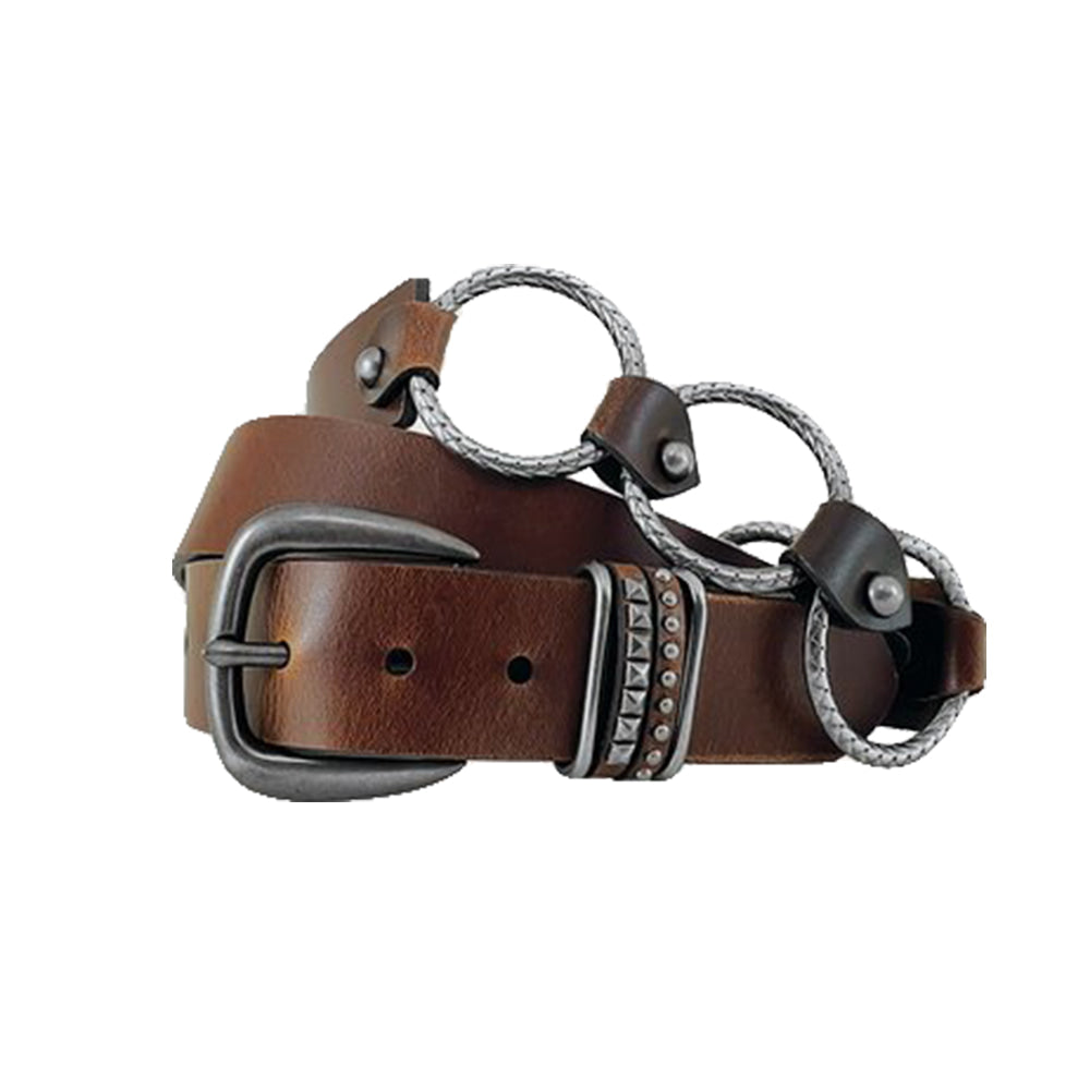 Roper Apparel Roper Brown Leather with Rings Women's Belt
