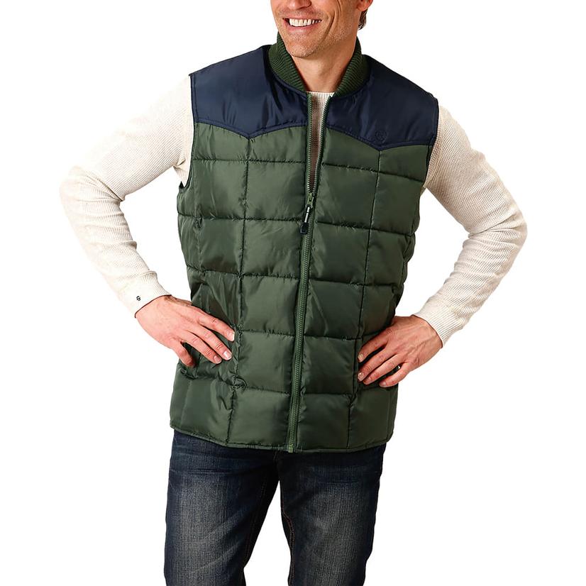 Roper Apparel Roper Green Down Quilted Men's Vest