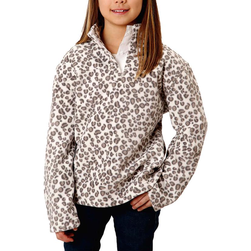 Roper Apparel Roper Leopard Print Fleece Girl's Pullover
