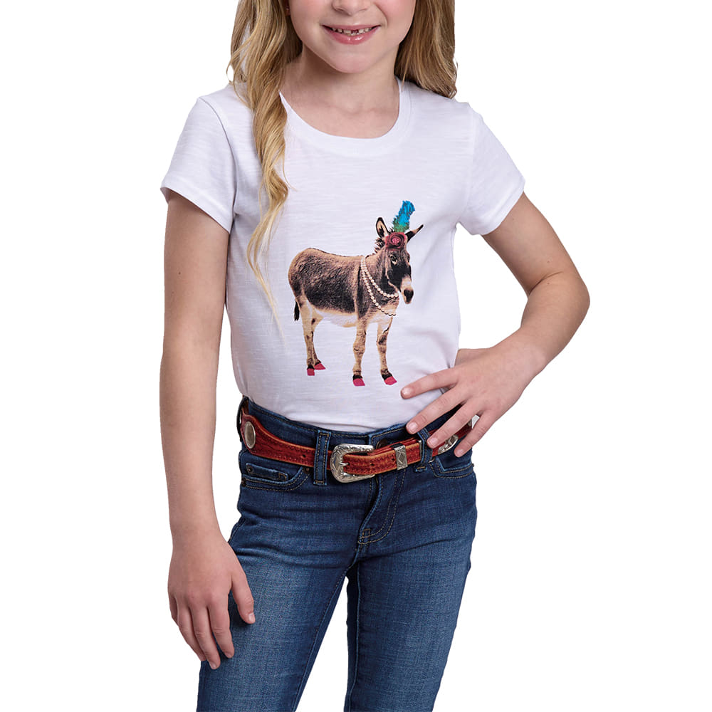 Roper Apparel Roper White Donkey Graphic Girl's Tee