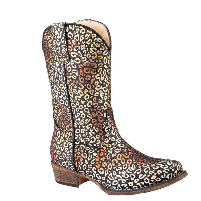 Roper Footwear Roper Black and Gold Leopard Girl's Boots